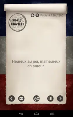 Proverbes français android App screenshot 1